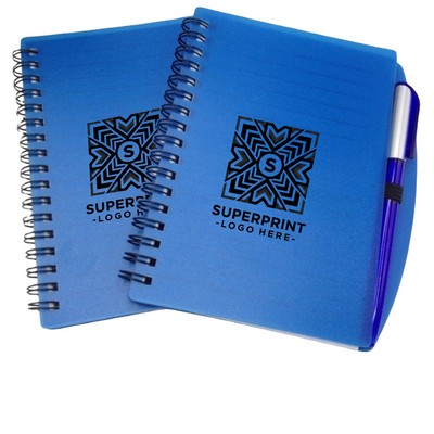 Customized 5"x7" Cover Spiral Notebook with Pen