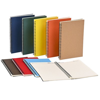 A5 Spiral Lined Notebooks With Kraft Paper Cover